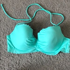 Victoria’s Secret scallop trim halter bikini top